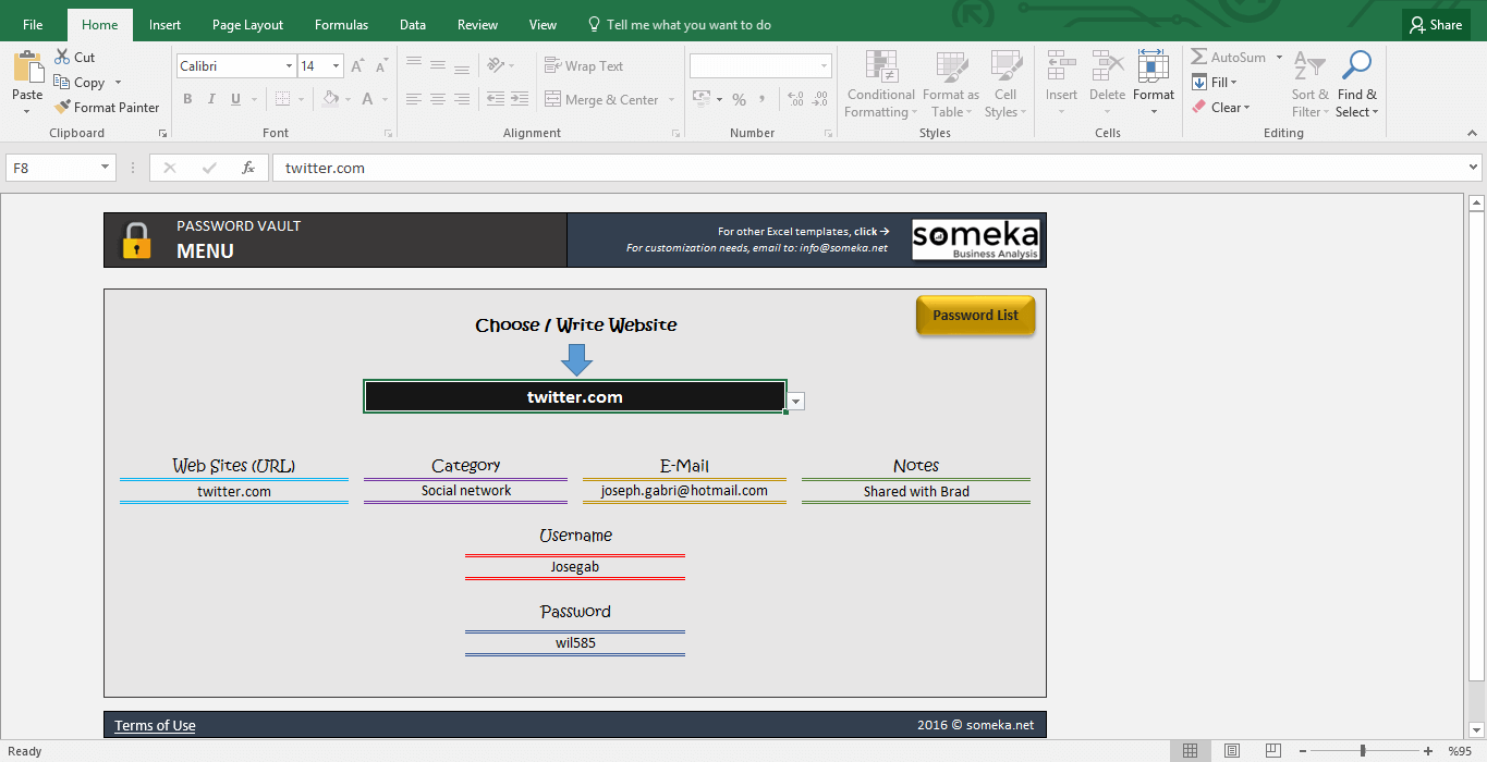 excel mailing list template free