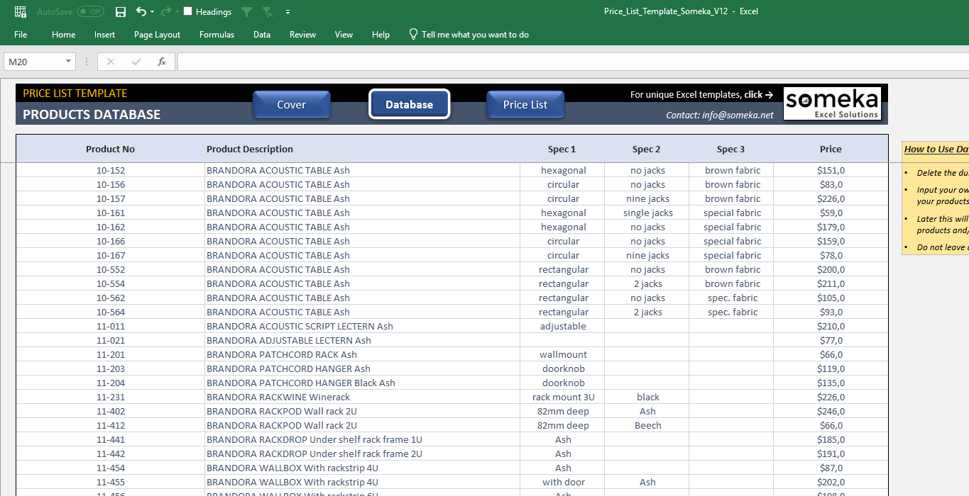 <strong>Free Microsoft Office Templates</strong> - <strong>Smartsheet</strong> Price list template free download