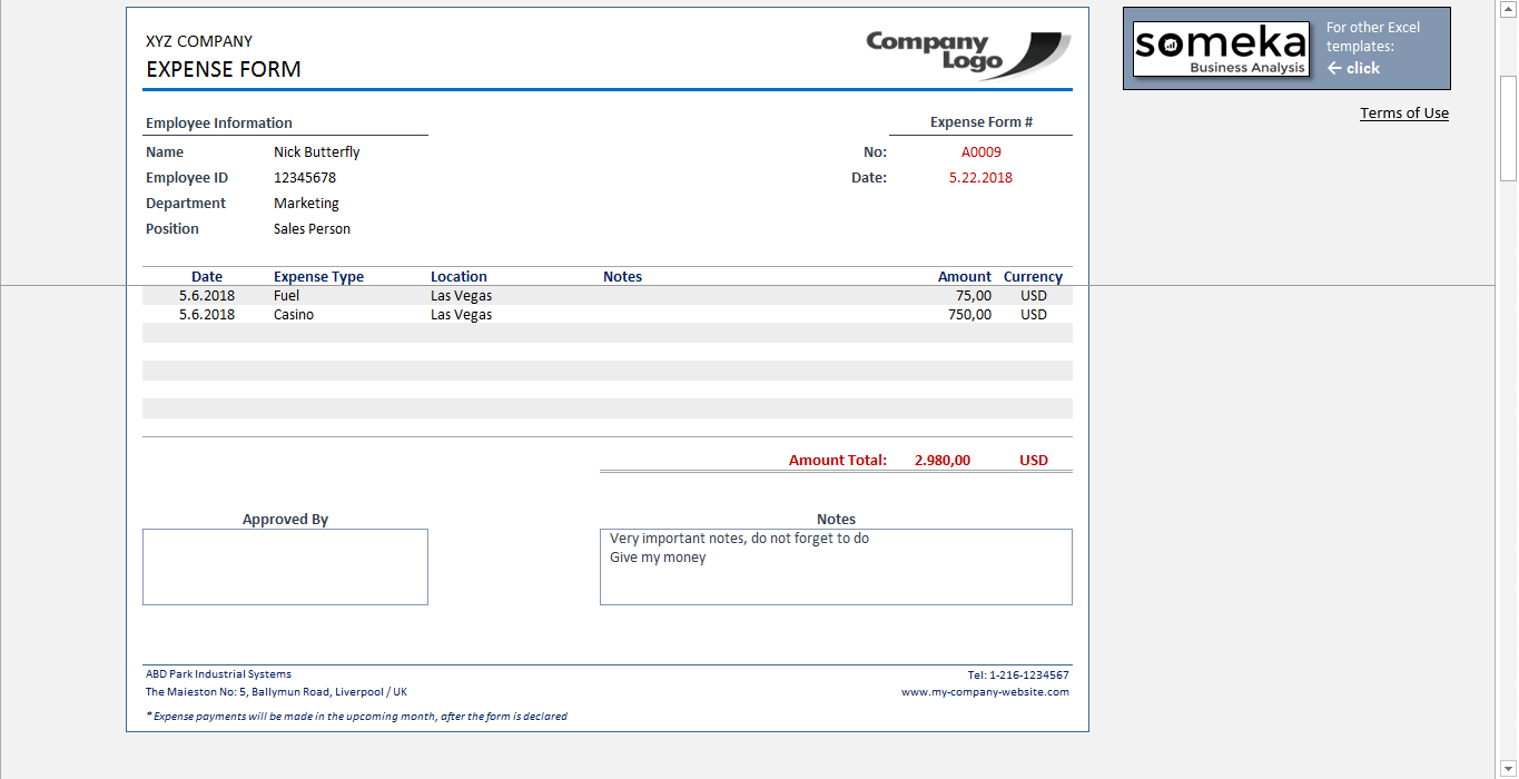 reimbursement form free expense template for employees business reimbursement form