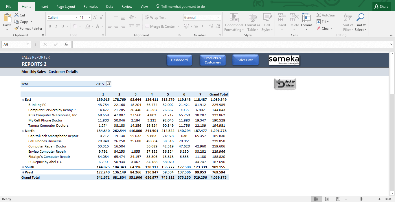 <strong>Sales report template</strong> - Free Formats <strong>Excel</strong> Word Annual sales report excel template