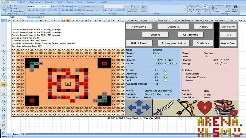 18 Arena XLSM Excel Games - Someka Blog