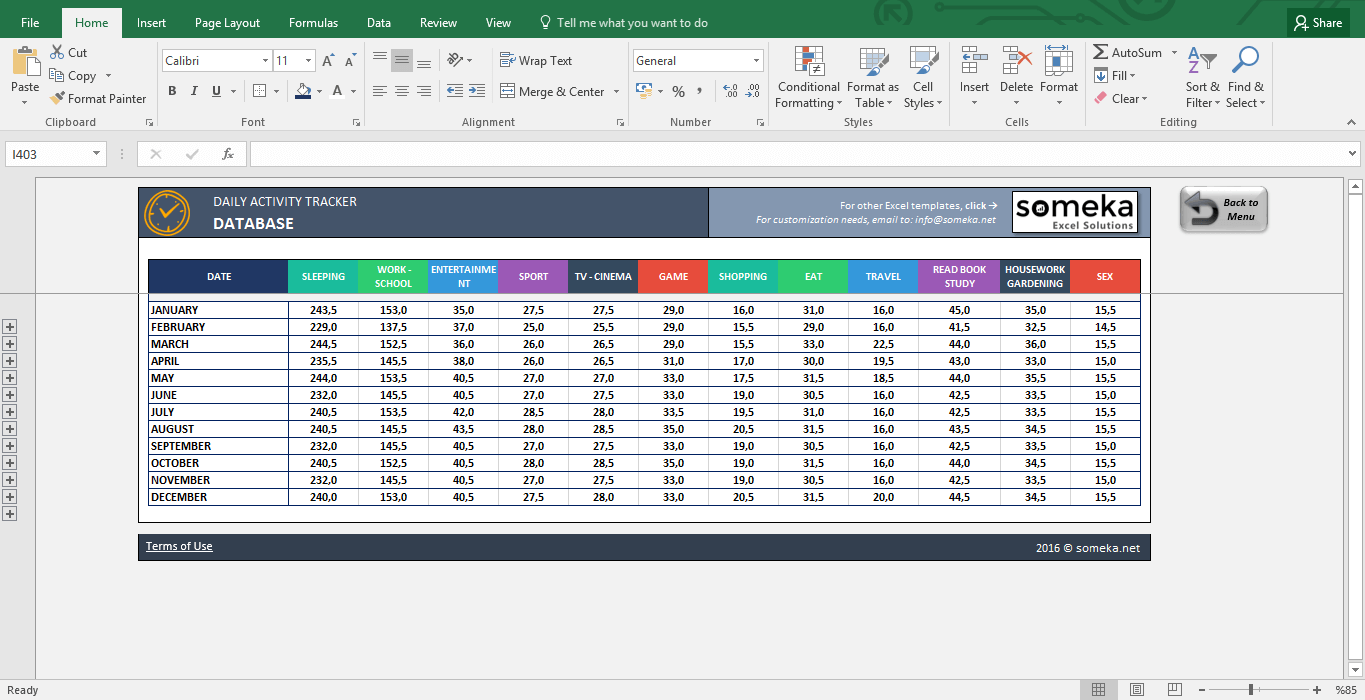Daily Activity Tracker Template Printable Excel Daily Tracker Template