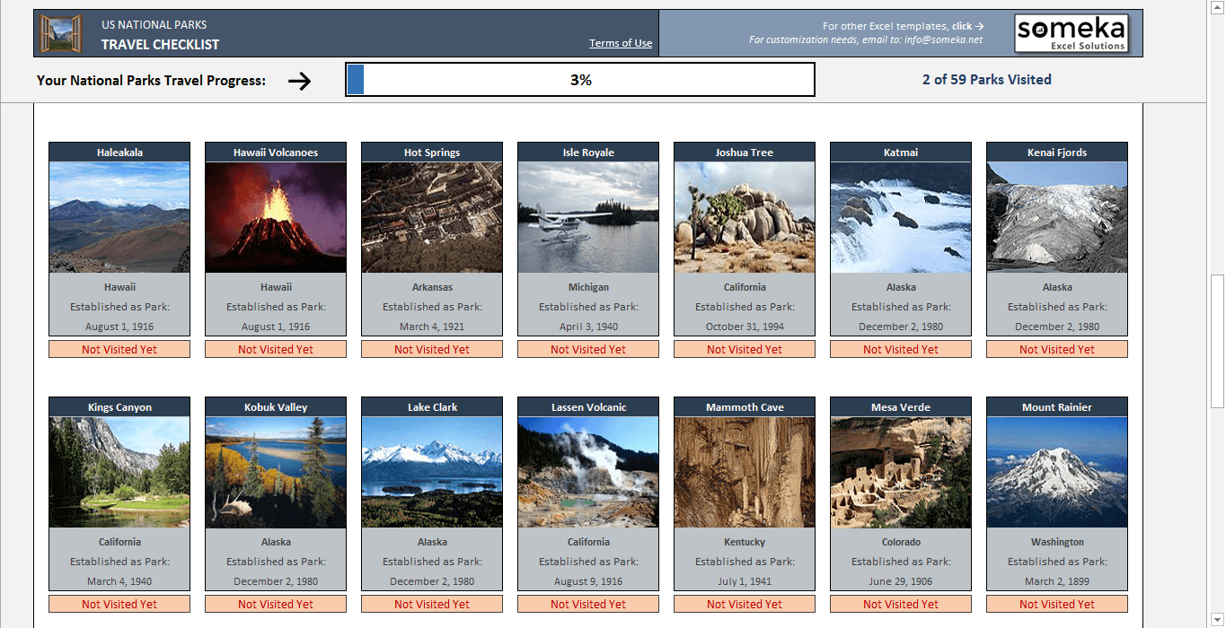 Printable Checklist of US Nationwide Parks - Record of Nationwide picture regarding Printable List of National Parks referred to as Printable Checklist of US Countrywide Parks - Listing of Countrywide