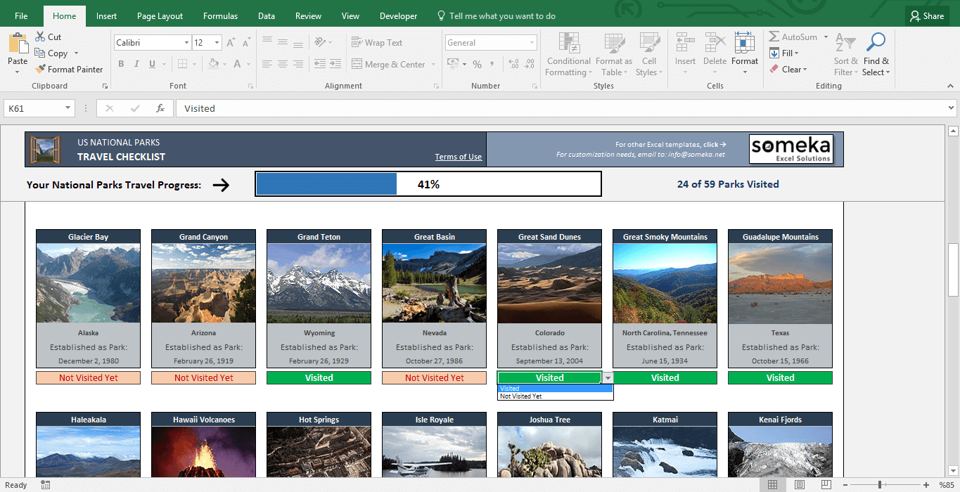 Printable Listing of US Countrywide Parks - Listing of Nationwide image regarding Printable National Park Checklist named Printable Checklist of US Nationwide Parks - List of Nationwide