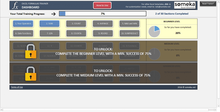 Excel Formulas Training Kit – Full Package - Someka SS11