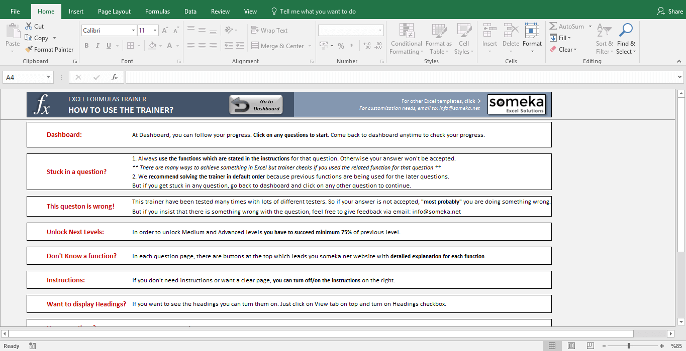 excel formulas trainer beginner practice workbook learn by doing