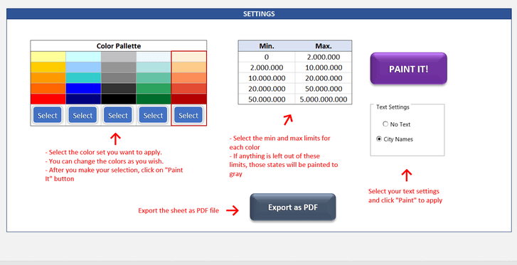 China Heat Map Settings