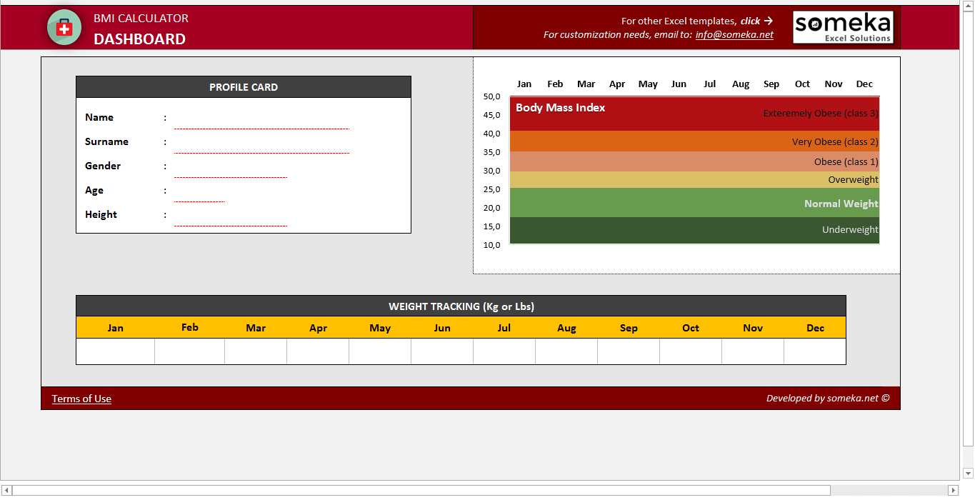 Bmi Calculator Excel Template Calculate Body Mass Index In Excel