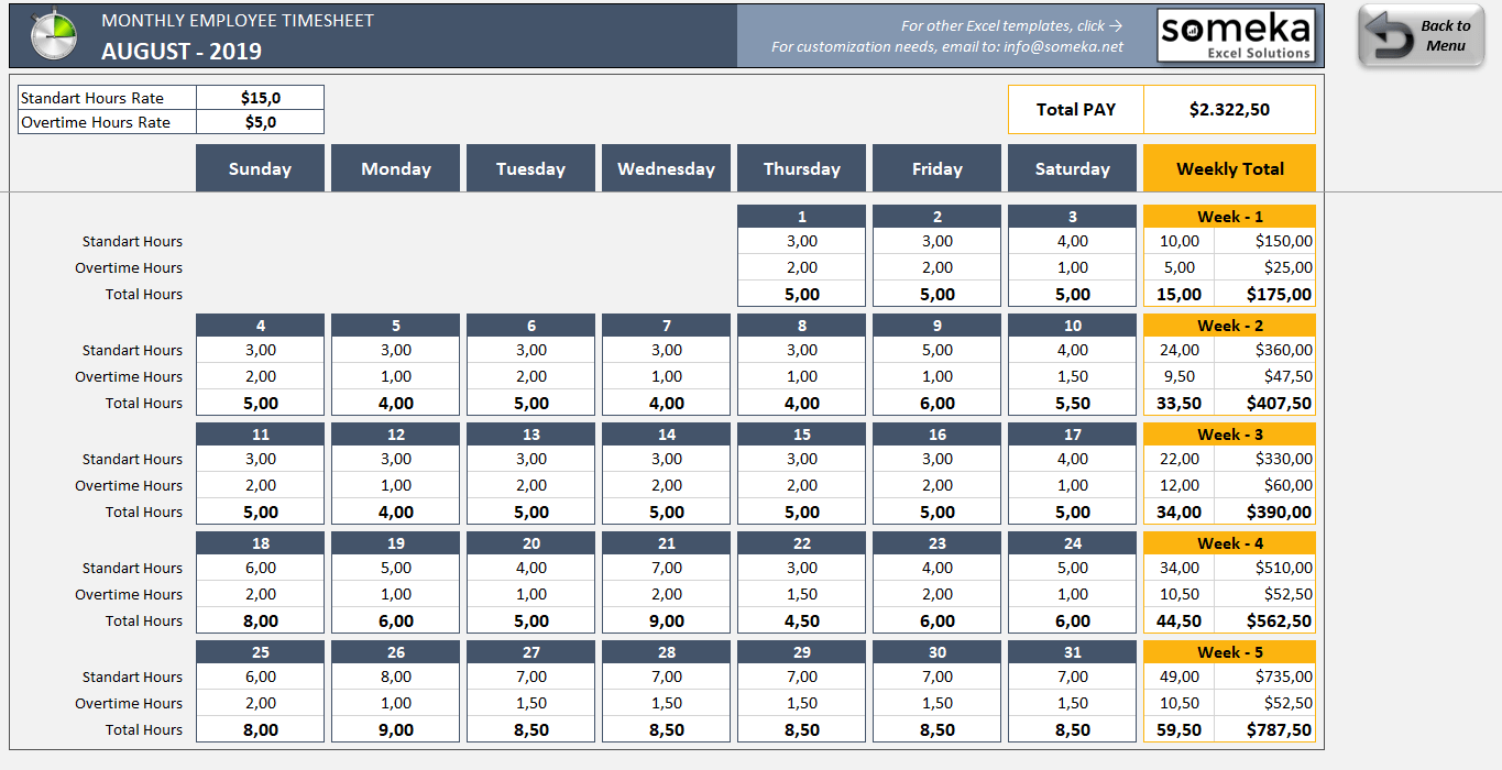 monthly employee timesheet free and printable excel template how to make a timesheet in excel 2007