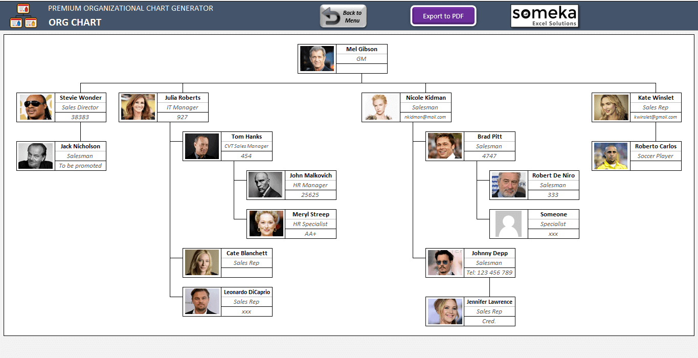 Premium Org Chart Generator SS4