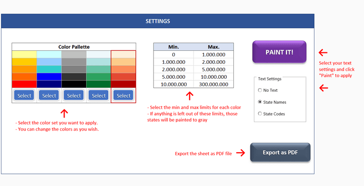 Brazil Heat Map Generator - Excel Template - Someka SS5