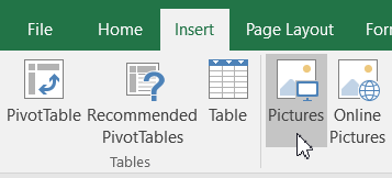 How to insert picture in Excel