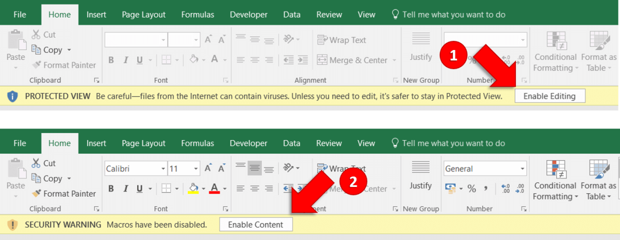 enable macros in excel