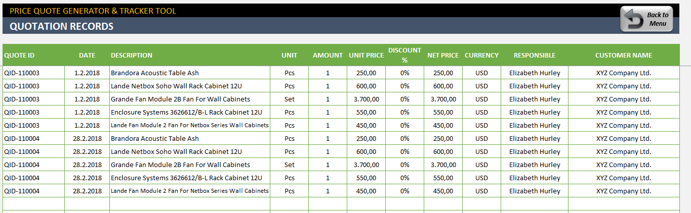 Excel Quote Template | Proforma Invoice Generator for Quotations