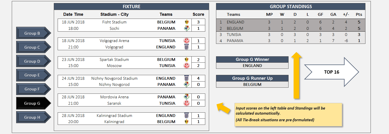 world cup 2018 excel