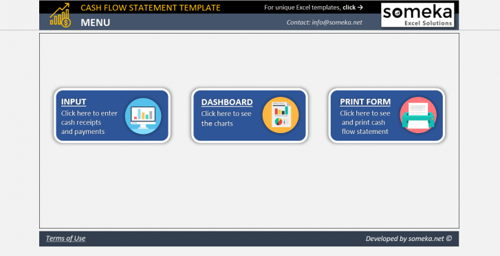 cash flow statement template cash templates
