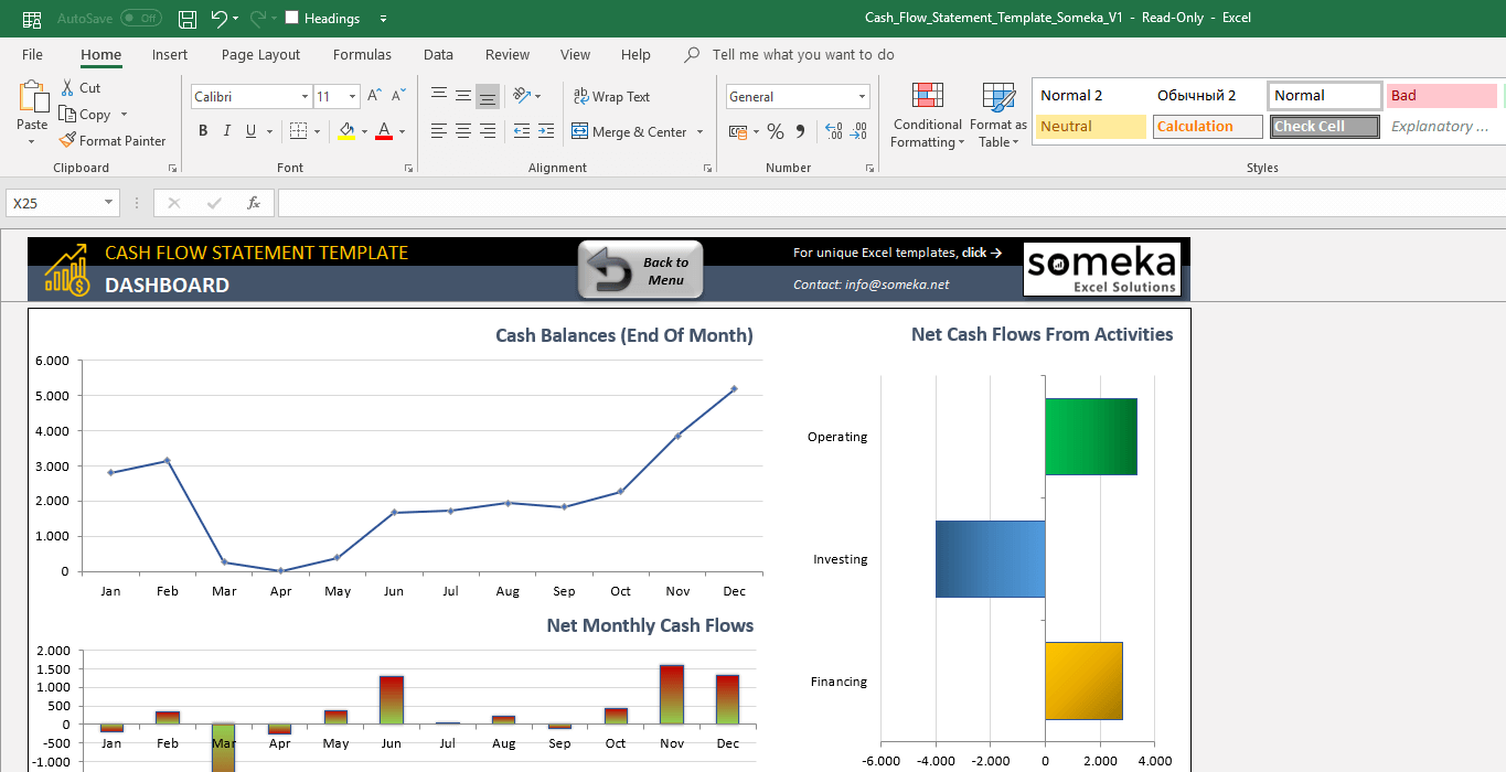 cash flow statement template free accounting template template of cash flow statement