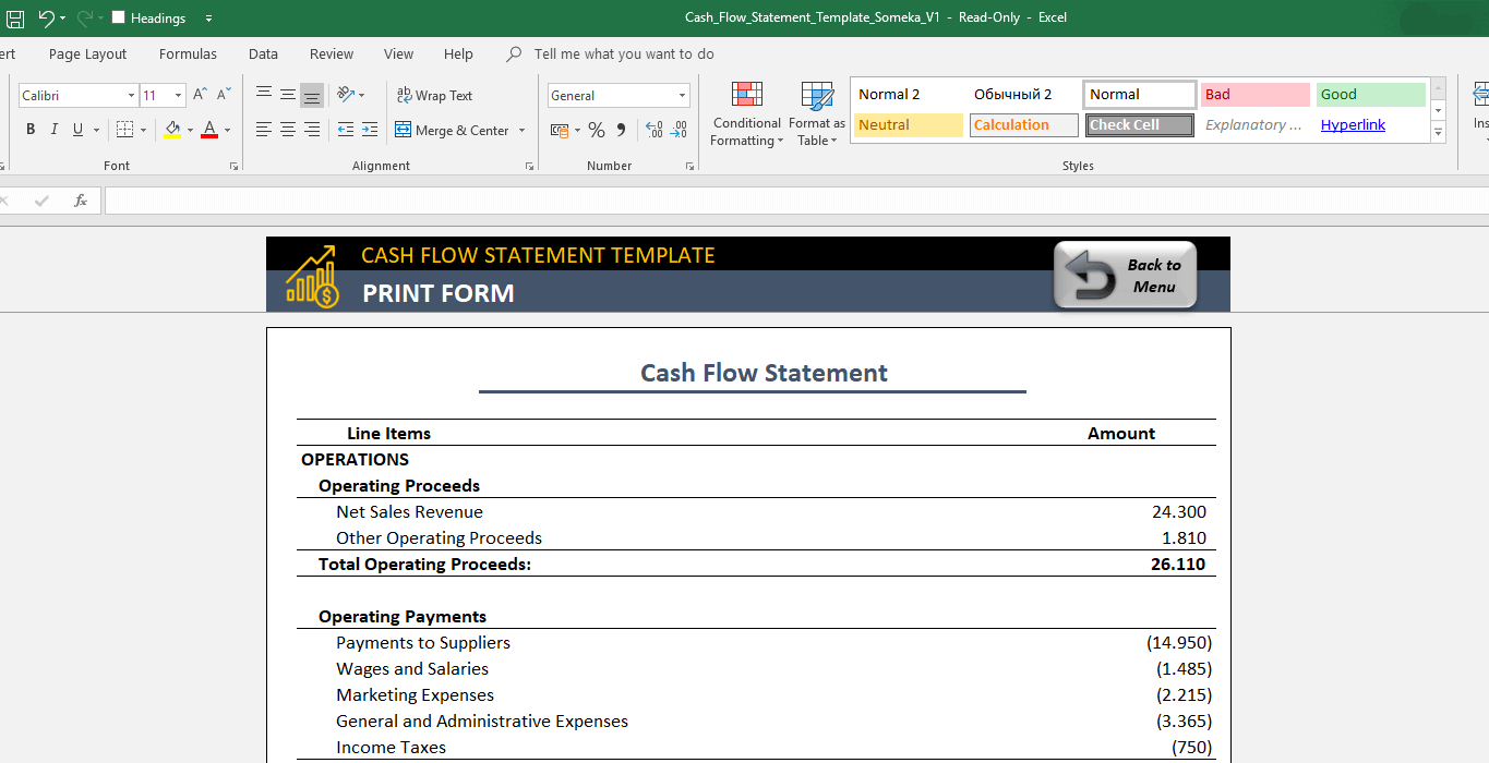 Business & Finance <strong>Templates</strong> - Luverne, Minnesota Blank cash flow statement templates