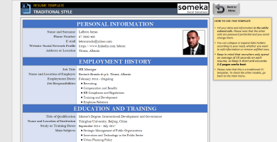 Resume Excel Template