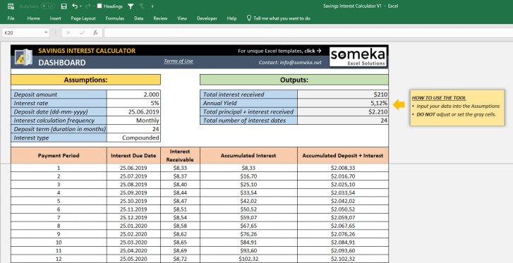 Savings-Interest-Calculator-Someka-SS4