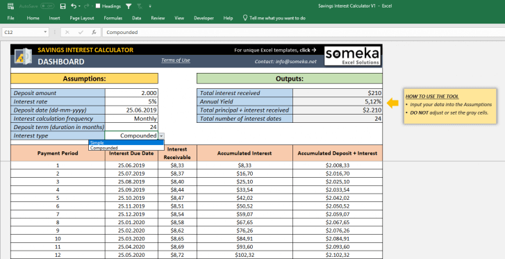 Savings-Interest-Calculator-Someka-SS5