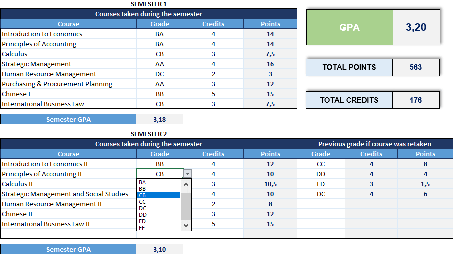 course work calculator