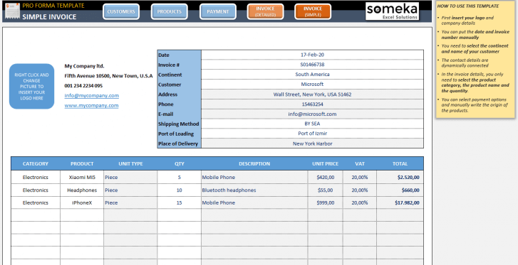 Proforma-Invoice-Excel-Template-Someka-SS1