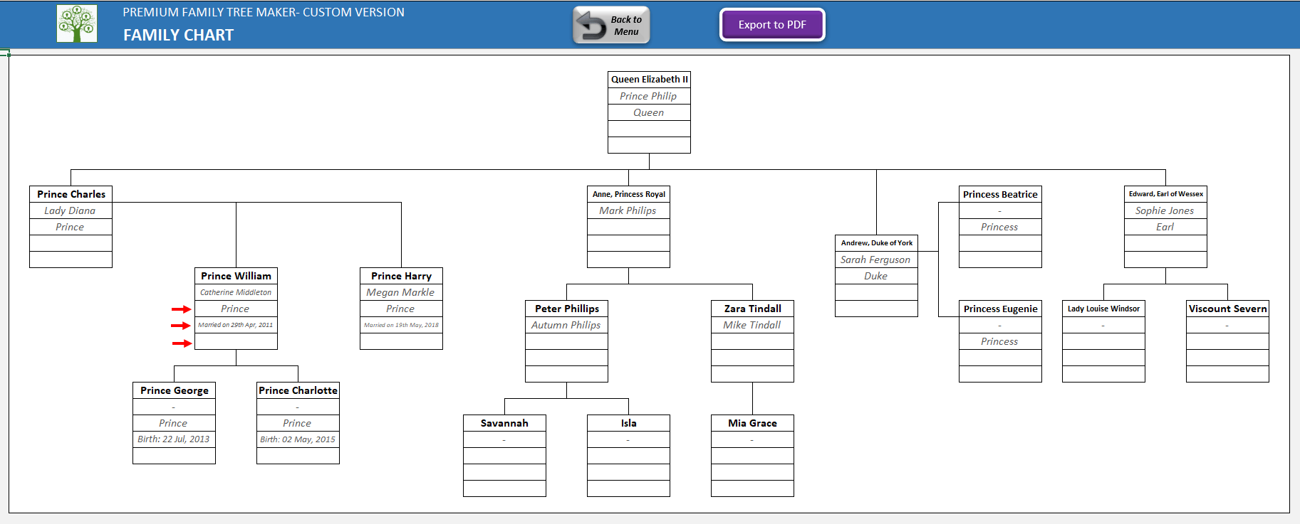 Family Tree Maker Template Simple Excel Spreadsheet
