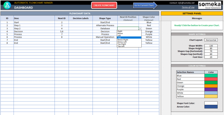 Automatic-Flowchart-Maker-Excel-Template-SS10