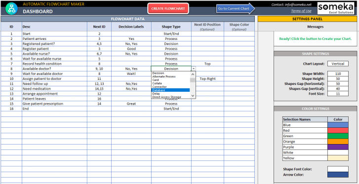 Automatic-Flowchart-Maker-Excel-Template-SS4