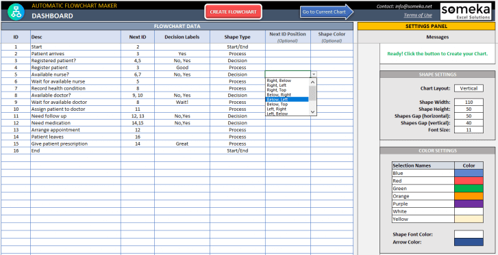 Automatic-Flowchart-Maker-Excel-Template-SS6