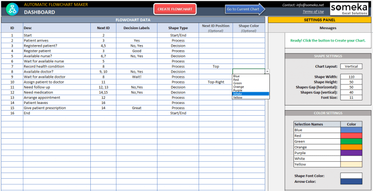 Automatic-Flowchart-Maker-Excel-Template-SS8