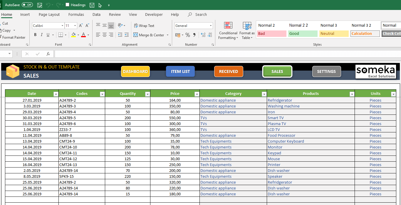 shipment tracking excel template