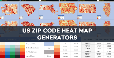 US Zip Code Heat Map Generator Excel Templates