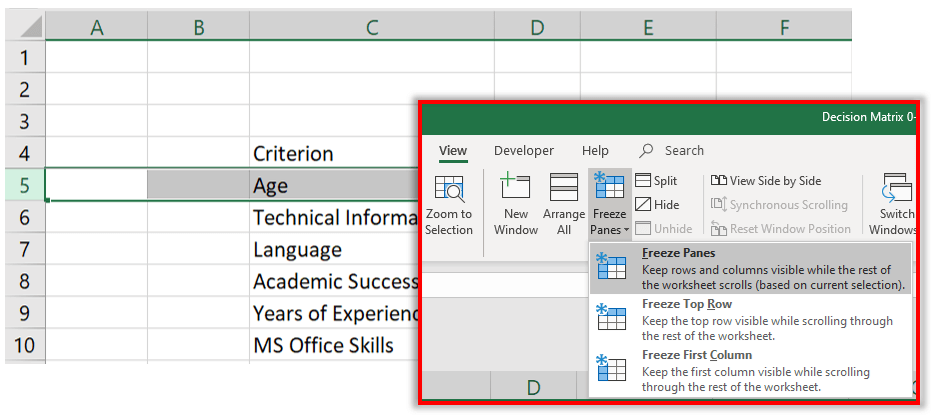 how-to-make-decision-matrix-in-excel-S05