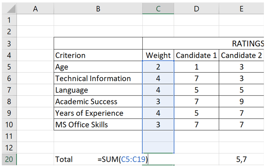 how-to-make-decision-matrix-in-excel-S10