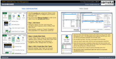 Client Task Management Excel Template