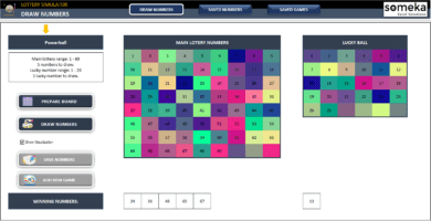 Lottery Simulator Excel Template