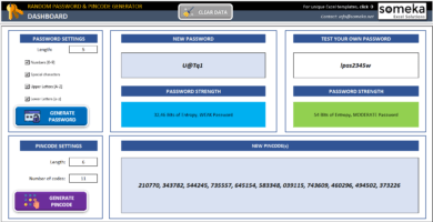 Excel Password And Pin Code Generator