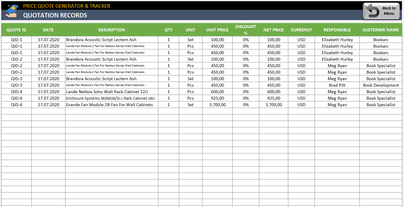 microsoft excel estimate template