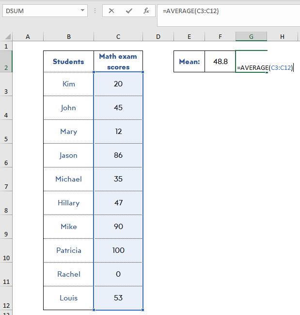 find-mean-excel-normalize-data