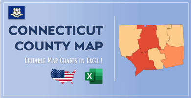 Connecticut County Map Post Cover