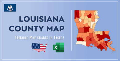 Louisiana County Map Post Cover