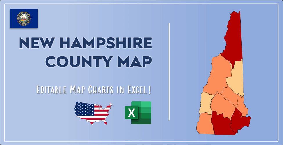 New Hampshire County Map Post Cover