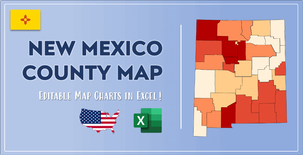 New Mexico County Map Post Cover