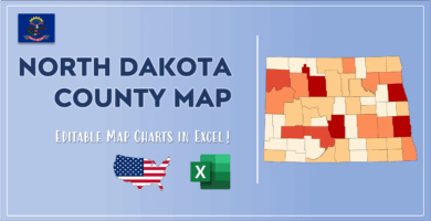 North Dakota County Map Post Cover