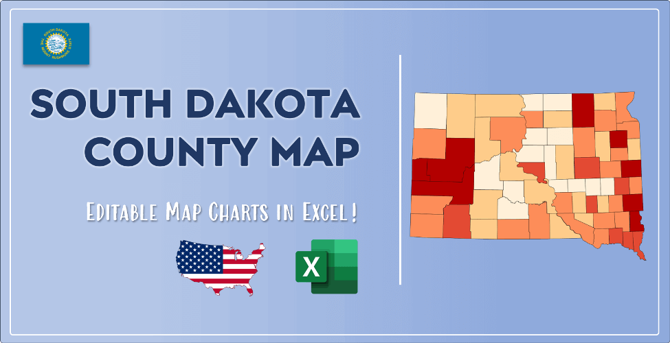 South Dakota County Map Post Cover