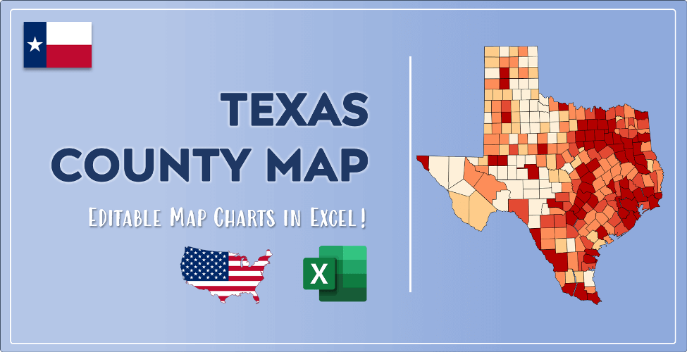 Texas County Map Post Cover