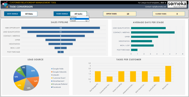 Excel CRM Template | Manage your CRM System in Excel!