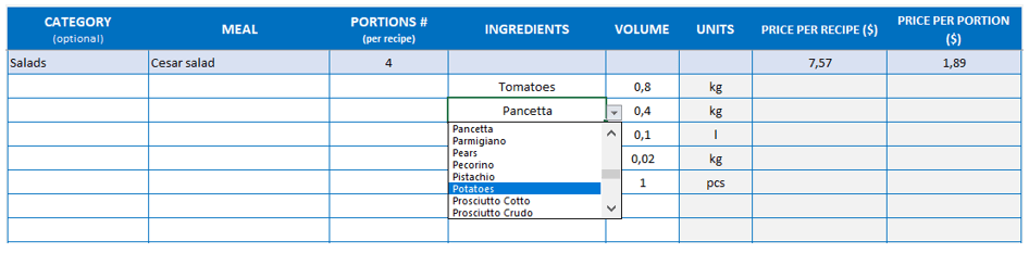 Menu-Items-Cost-Calculator-Someka-S03